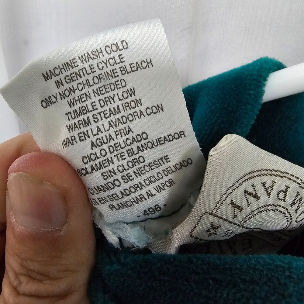 Vintage Erika Dress Maxi Velvet Green Mock Neck Goth Grunge Retro Minimalist M - Picture 10 of 11